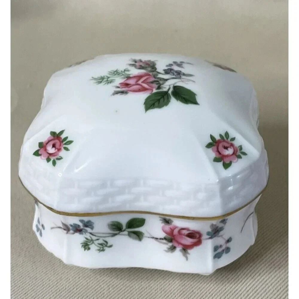 Melodies Heritage House Musical Trinket‎ Box Porcelain The Way We Were Roses